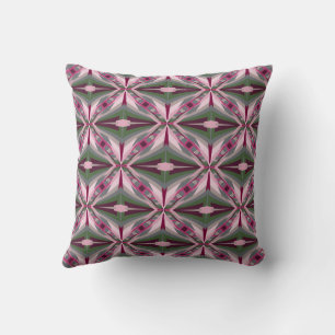 Cojín Decorativo Bonito En Rosa Y Verde Bloque De Color Estirado