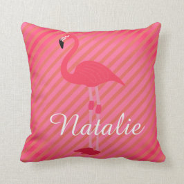 Cojín Decorativo Bonito Flamingo personalizado reversible