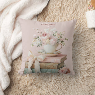 Cojín Decorativo Bonito Floral Literario