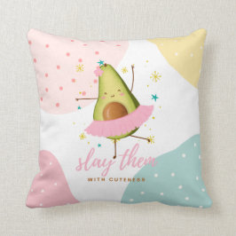 Cojín Decorativo Bonito Girly Kawaii Aguacate Ballerina Los Slave