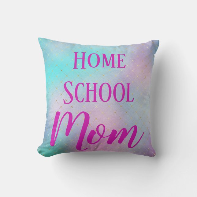 Cojín Decorativo Bonito Ombre Homeschoa Mom (Anverso)