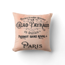 Bonito Paris Antiguo Art Pillow Cacao