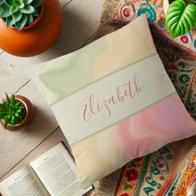 Cojín Decorativo Bonito Pastel Arcoiris personalizado moderno (Subido por el creador)