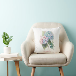 Cojín Decorativo Bonito personalizado Hidrangea Floral