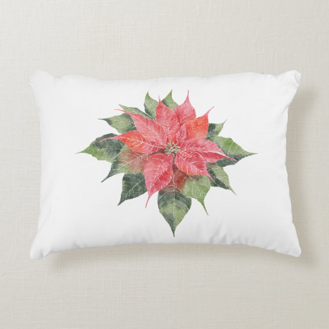 Cojín Decorativo Bonito Poinsettia (Anverso)