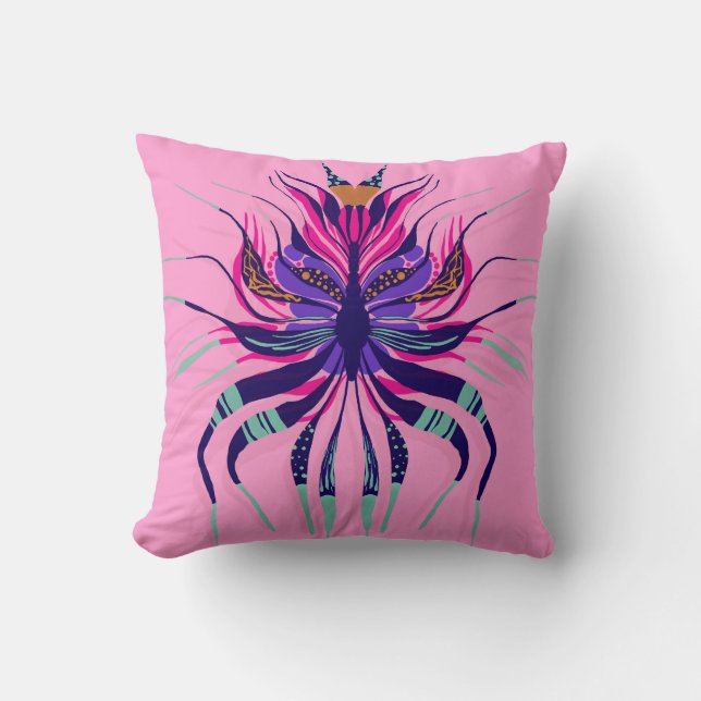 Cojín Decorativo Bonito Radioactiva - Rosa (Anverso)