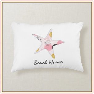 Cojín Decorativo Bonito Resumen Starfish Beach House