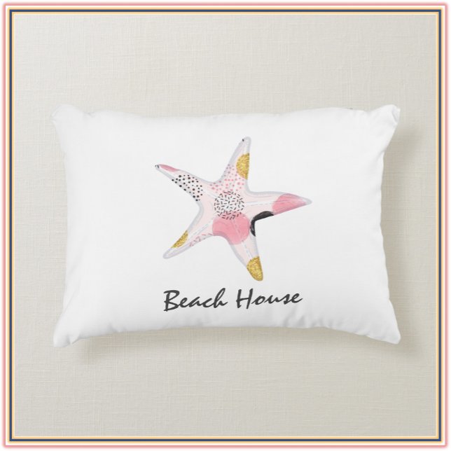 Cojín Decorativo Bonito Resumen Starfish Beach House (Subido por el creador)