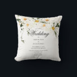 Cojín Decorativo Bonito Rústico Blanco Daisies Boda moderno<br><div class="desc">Esta bonita y fresca almohada de invitación a la boda de Daisy comienza con un ramo de acuarela de dulces daisies. Es perfecto para ese regalo especial de boda. Sencillo, elegante y fresco. Sr. y la Sra. Script al revés. Invitación de boda coincidente disponible. 100% de satisfacción del cliente con...</div>