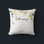 Cojín Decorativo Bonito Rústico Blanco Daisies Boda moderno<br><div class="desc">Esta bonita y fresca almohada de invitación a la boda de Daisy comienza con un ramo de acuarela de dulces daisies. Es perfecto para ese regalo especial de boda. Sencillo, elegante y fresco. Sr. y la Sra. Script al revés. Invitación de boda coincidente disponible. 100% de satisfacción del cliente con...</div>