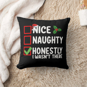 Cojín Decorativo Bonito Travieso Honestamente No Estaba Allí Navida
