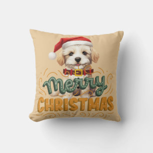 Cojín Decorativo Bonito y elegante perro de Santa Perro moderno dec