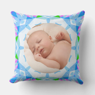 Cojín Decorativo Bonitos azules suaves pasteles Personalizado foto 