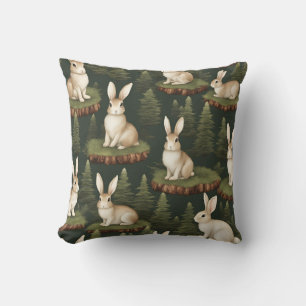 Cojín Decorativo Bonitos Bunnids Divertidos Sobre El Fondo Eververd