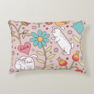 Cojín Decorativo Bonitos Bunnies: Encanto Adorable De Seamless.