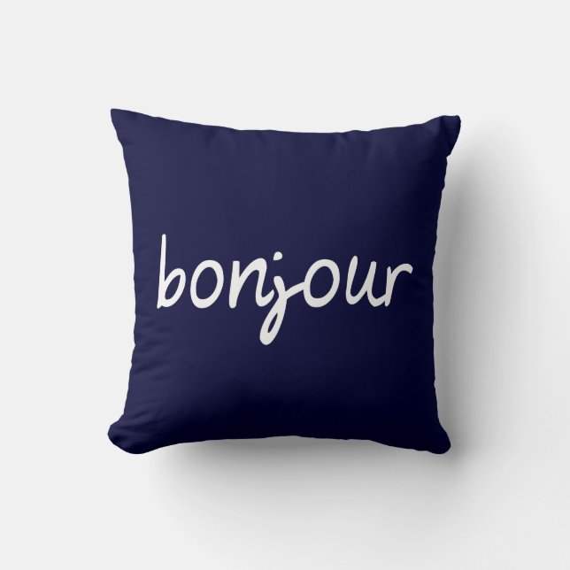 Cojín Decorativo ¡Bonjour! (Anverso)