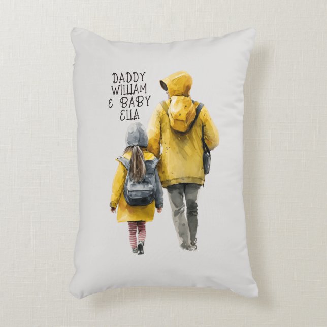 Cojín Decorativo Bono padre y hija (Frente (Vertical))