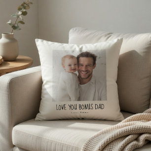 Cojín Decorativo Bono Personalizado Foto Papá   Padrastro Personali