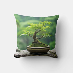 Cojín Decorativo Bonzai Planta Tranquila Naturaleza Tranquila