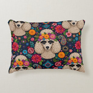 Cojín Decorativo Boo22 Artista Caniche Boho Floral – Caniche Colori