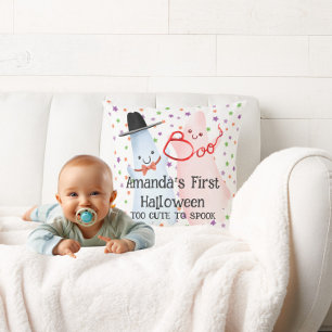 Cojín Decorativo BOO Divertido Adorable Fantasmita de Halloween Gua