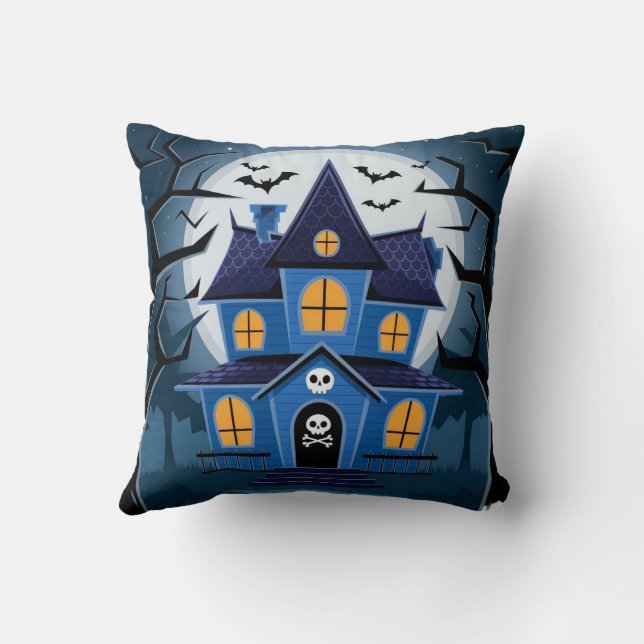 Cojín Decorativo Boo divertido lindo feliz Halloween (Reverso)