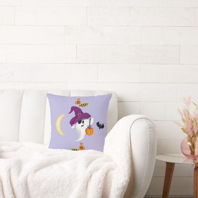 Cojín Decorativo Boo Halloween ghost Throw Pillow (Sofá)