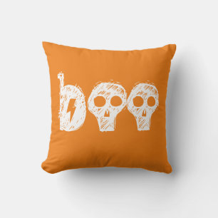 Cojín decorativo "Boo" Naranja de Halloween