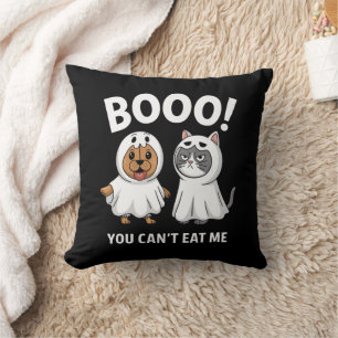 Cojín Decorativo Boo No Puedes Comerme Perros Y Gatos Halloween Div