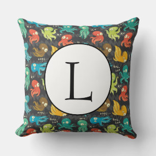 Cojín Decorativo Boo Octopus Cute Niños Multicolor Ropa y Decoració