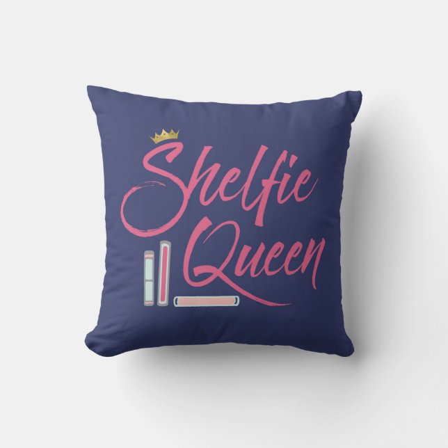Cojín Decorativo Booklover Shelfie Queen (Anverso)
