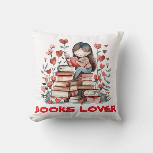 COJÍN DECORATIVO BOOKS LOVER (Anverso)