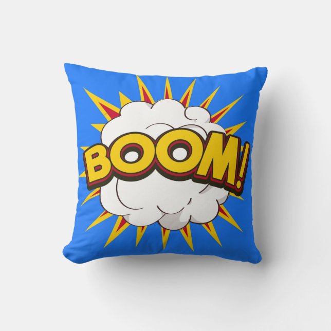 Cojín Decorativo ¡Boom! Explosión de dibujos animados (Anverso)