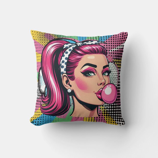Cojín Decorativo Boom Pinup Retro Pillow (Anverso)
