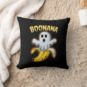 Cojín Decorativo Boonana Cute Ghost Banana Halloween