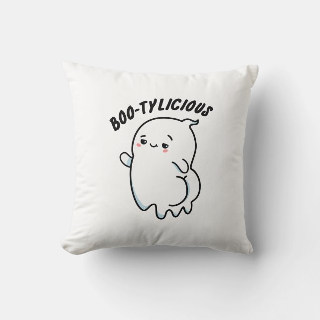 Cojín Decorativo Bootylicious Funny Ghost Pun (Anverso)