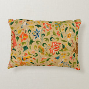 Cojín Decorativo Bordado de Animales con Crewel Vintage: Tapiz Anti