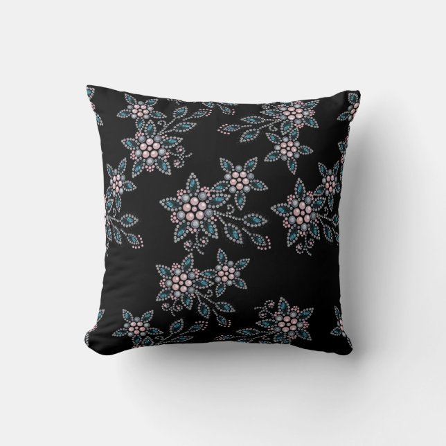 Cojín Decorativo Bordados con cuentas (Anverso)