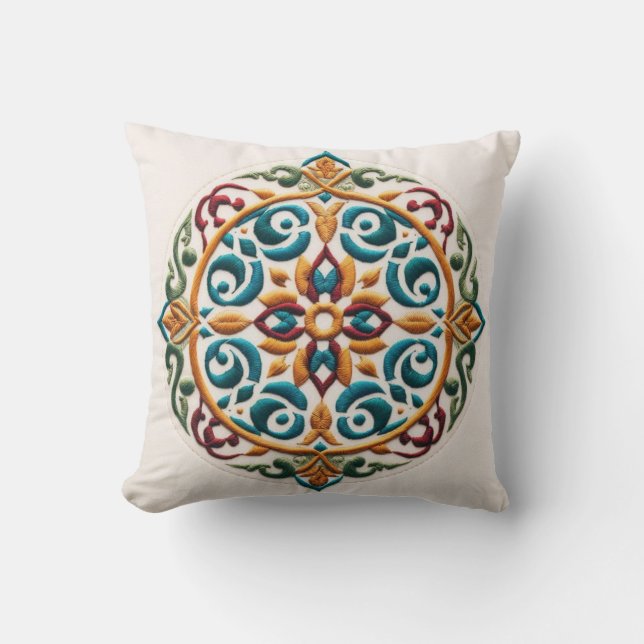 Cojín Decorativo Bordados sin tiempo #5 (Anverso)