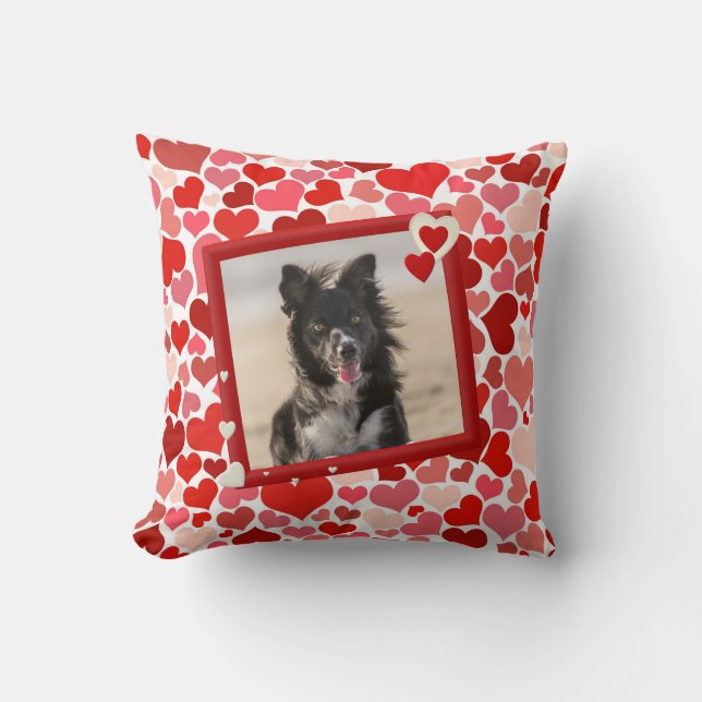 Cojín Decorativo Borde Collie Dog Hearts pillow (Anverso)
