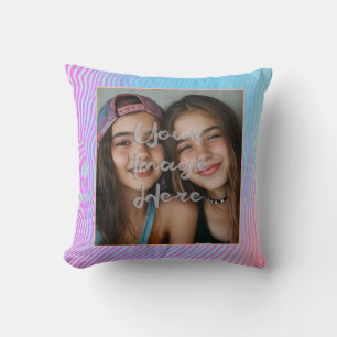 Cojín Decorativo Borde de Foto de Vaporwave Pastel Lindo