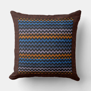 Cojín Decorativo Borde marrón moderno de color burlap #15