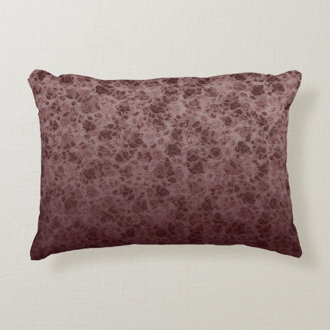 Cojín Decorativo Bordeaux flowers degraded pillow (Anverso)