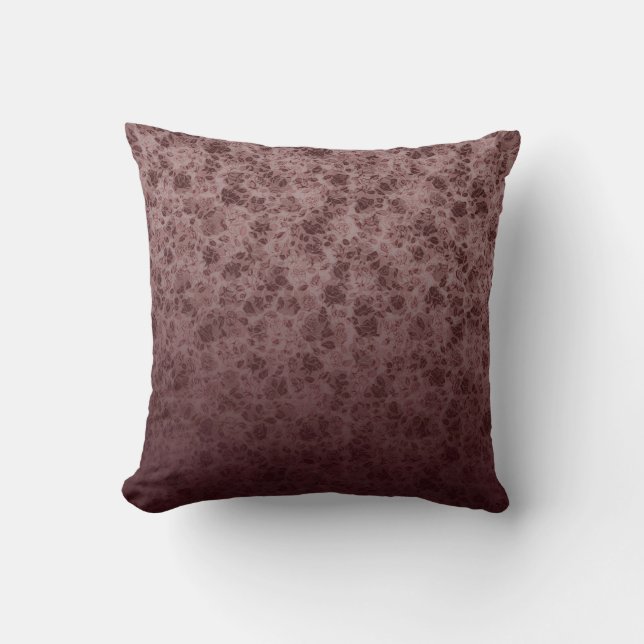 Cojín Decorativo Bordeaux flowers degraded pillow (Anverso)