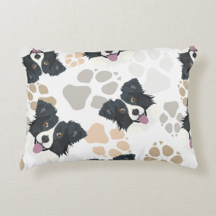 Cojín Decorativo Border collie de las patas del perro del modelo