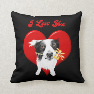 Cojín Decorativo Border collie te amo