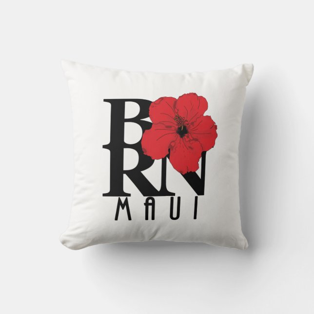 Cojín Decorativo BORN Maui Red Hibiscus (Anverso)