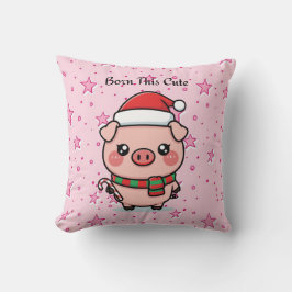 Cojín Decorativo Born This Cute | Adorable Mini Pig Decorative Pill