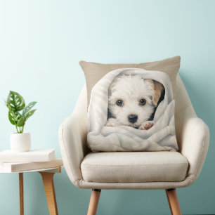 COJÍN DECORATIVO BORRACHO BLANCO DE PELO CORRIENTE BAJO BLANCO