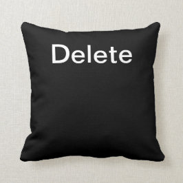 Cojín Decorativo Borrar clave de equipo (negro)